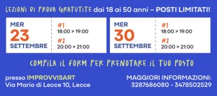 Lezioni di prova gratuite di Improvvisazione Teatrale